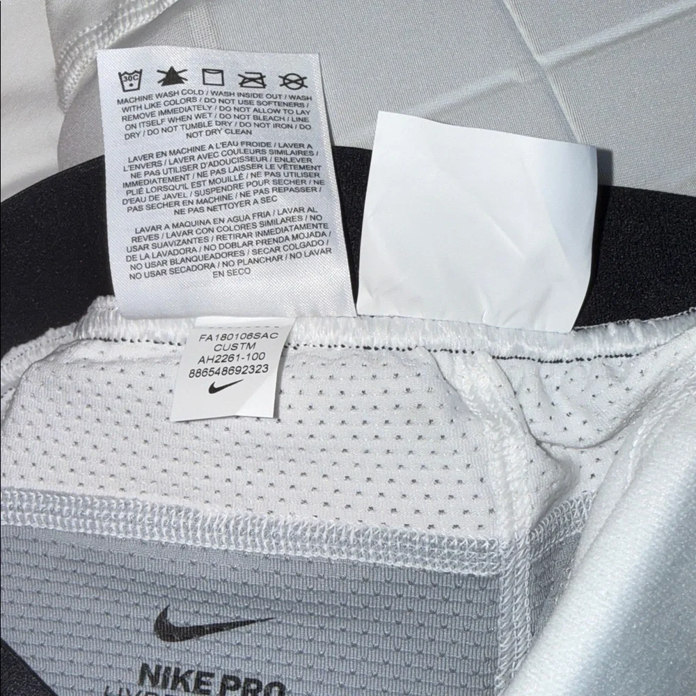 NWOT NIKE Pro Hyperstrong White Padded Football Pants Hip Thigh Knee Pads